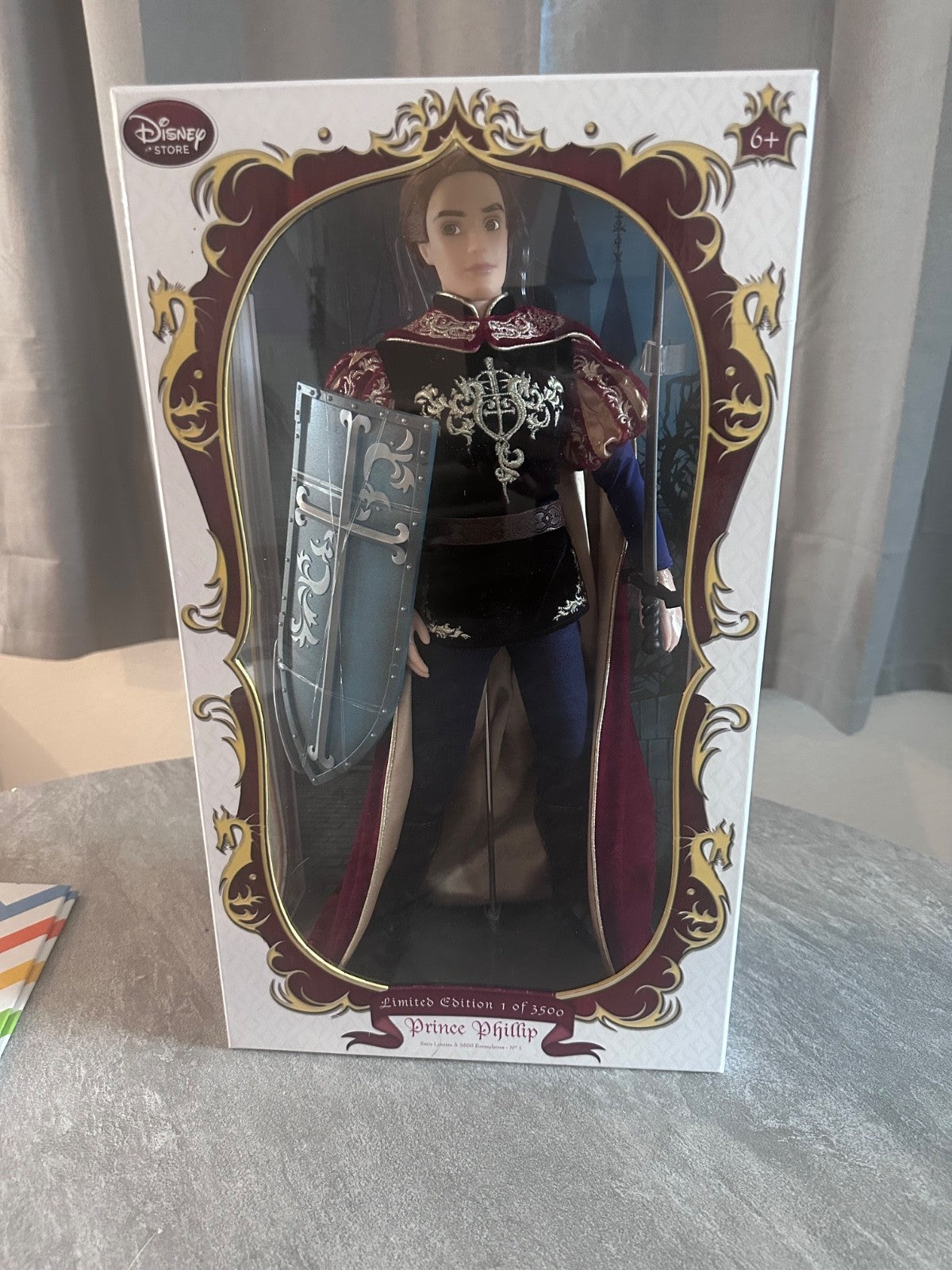 Disney Store Prince Phillip Limited Edition Doll Sleeping Beauty 17" LE 3500