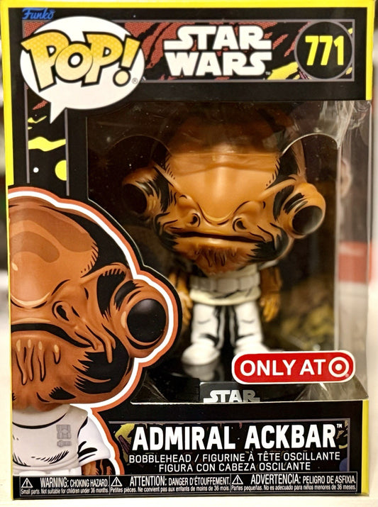 ADMIRAL ACKBAR 771 Funko Pop STAR WARS RETRO Limited Edition NEW w/PROTECTOR