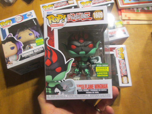 FUNKO POP YU-GI-OH ELEMENTAL HERO FLAME WINGMAN 1609 SDCC SHARED HOT TOPIC 2024