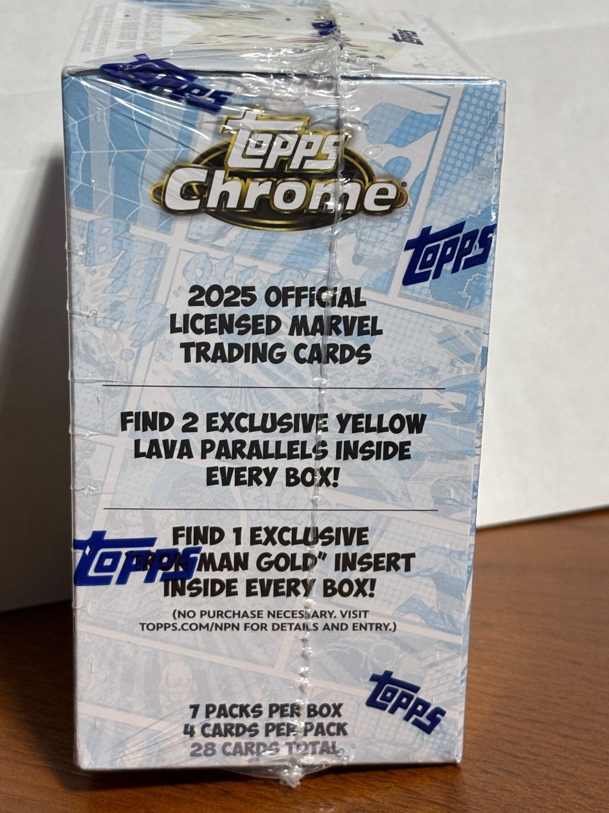 2025 TOPPS CHROME MARVEL Value/Blaster Box (28 Cards) NEW IN HAND NICE