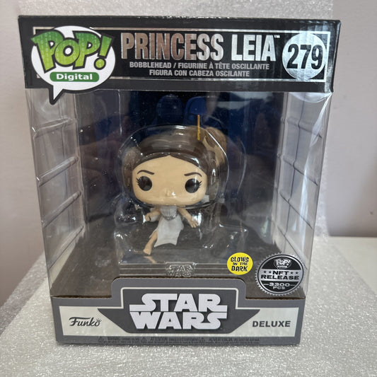 Funko Pop! Deluxe: Star Wars - Princess Leia (Glow) (Digital Pop! Release) -...
