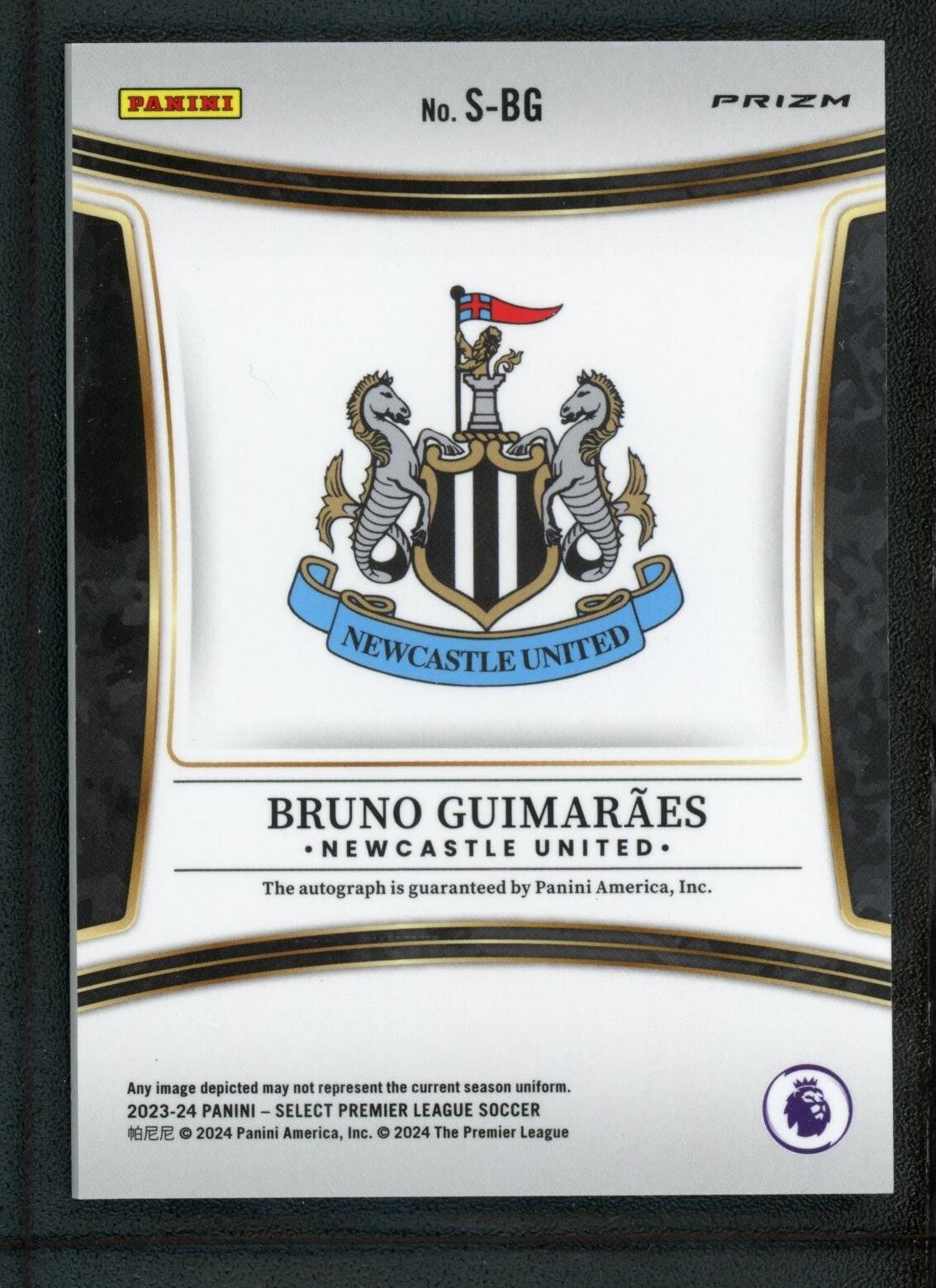 2023-24 BRUNO GUIMARAES AUTO PANINI SELECT PREMIER LEAGUE SILVER AUTOGRAPHS