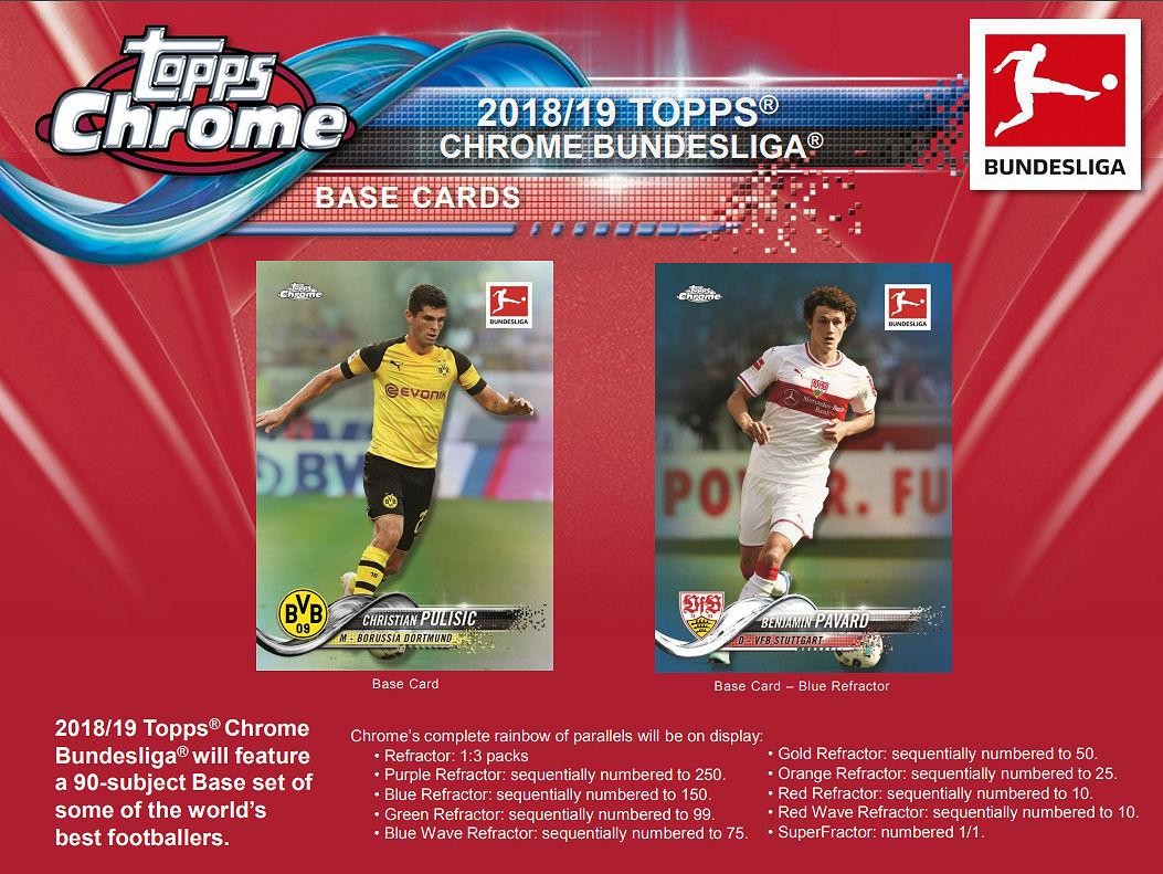 2018/19 TOPPS CHROME BUNDESLIGA SOCCER HOBBY BOX