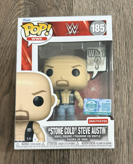 Funko Pop! WWE Wrestling Stone Cold Steve Austin (“WHAT?”) #185 Exclusive LE9500