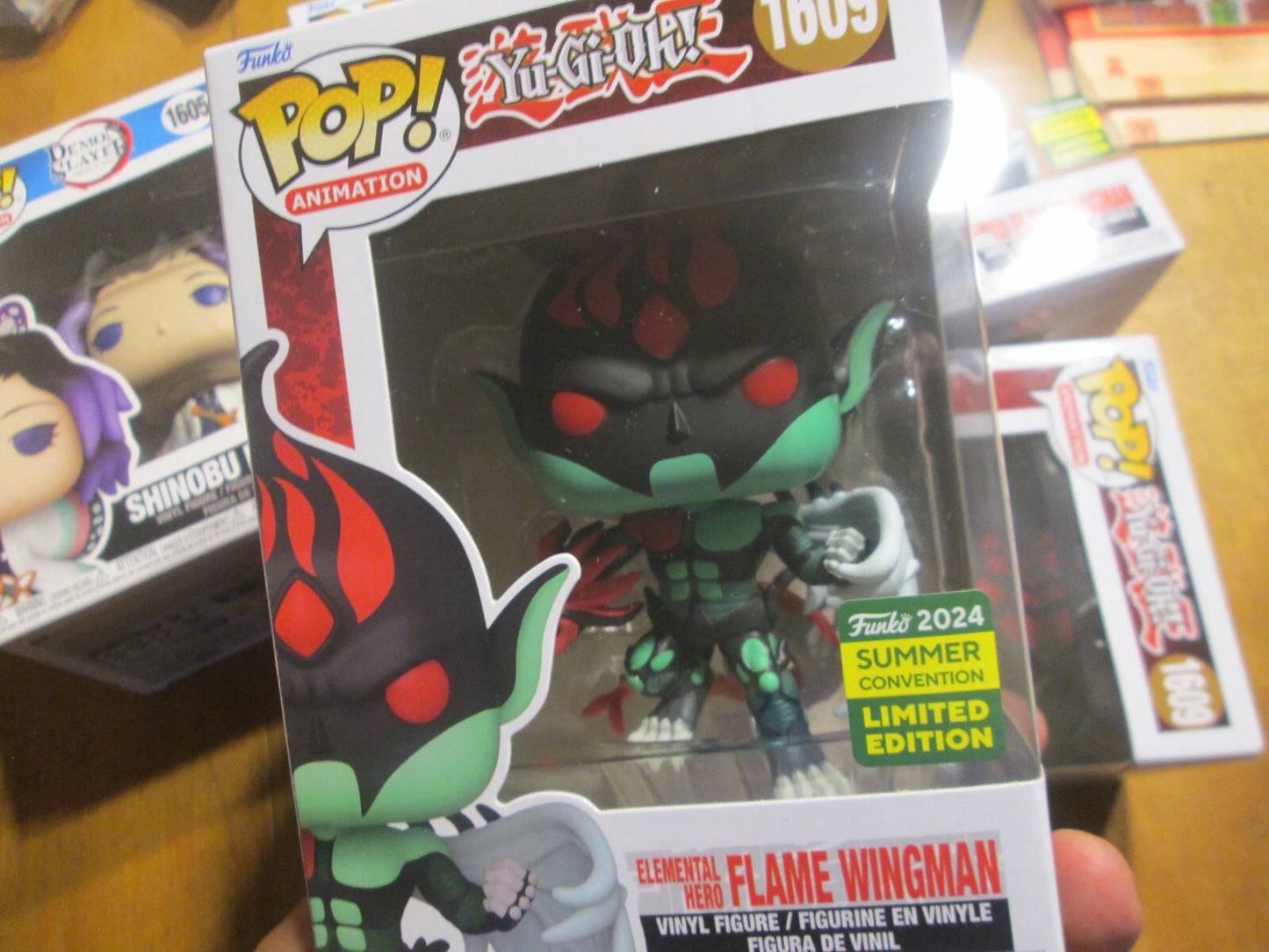 FUNKO POP YU-GI-OH ELEMENTAL HERO FLAME WINGMAN 1609 SDCC SHARED HOT TOPIC 2024