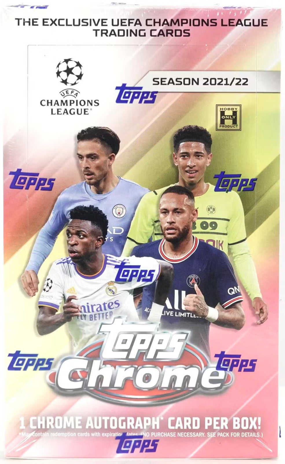 2021/22 Topps Chrome UEFA Champions League Soccer Factory Sealed Hobby Box