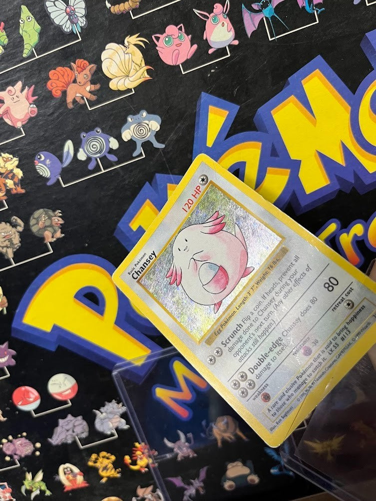 Pokemon Chansey 3/102 Shadowless Base Set Holo Rare WOTC 1999 MP