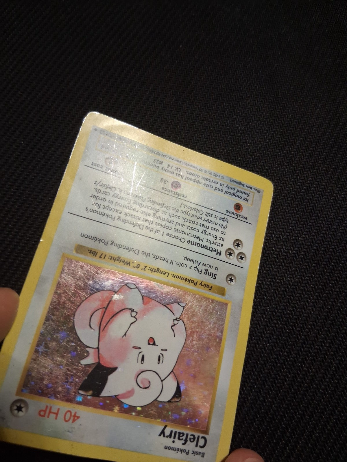 Pokémon TCG Clefairy Base Set 5/102 Holo Shadowless Holo Rare- HP