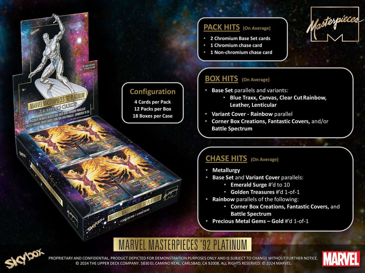 MARVEL MASTERPIECES '92 PLATINUM HOBBY BOX (UPPER DECK 2024)