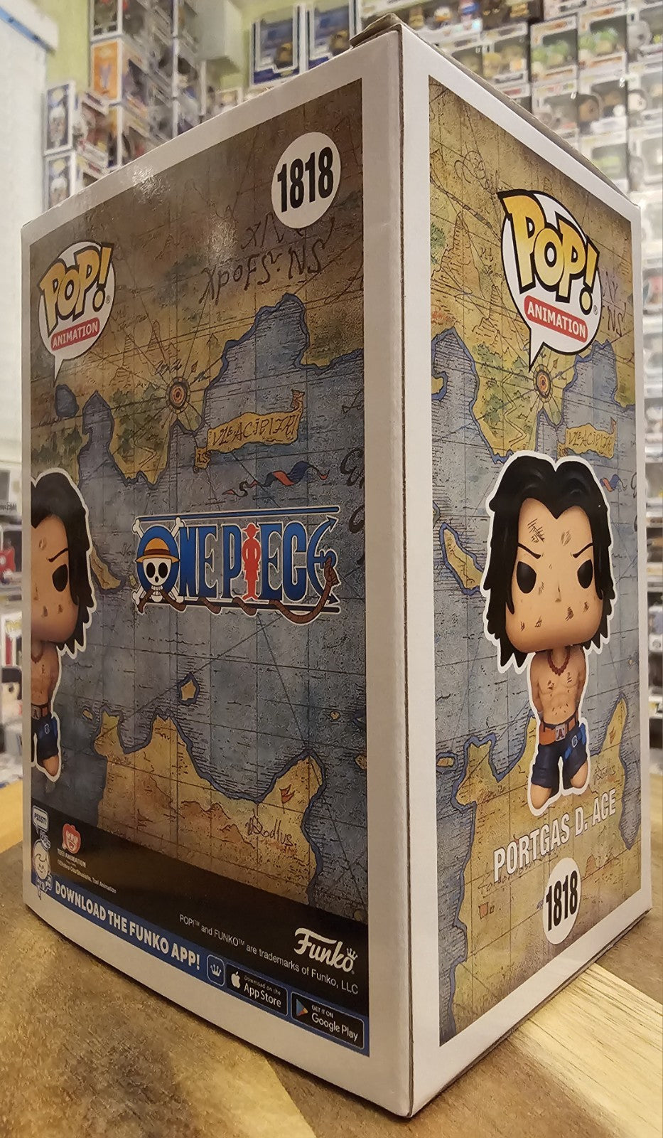 Funko Pop One Piece Portgas D. Ace #1818 Funko Shop Exclusive New Authentic