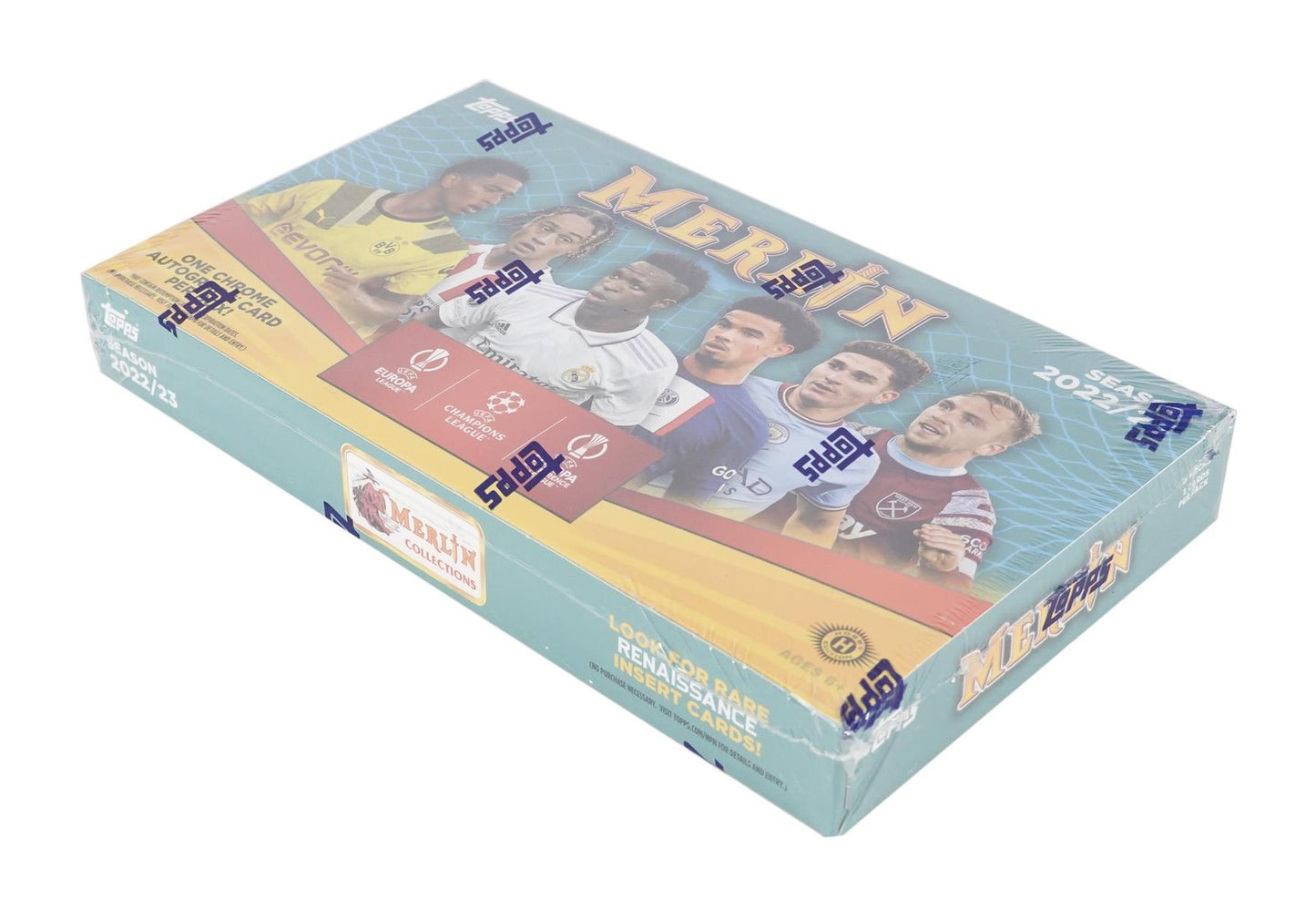 2022/23 TOPPS UEFA CLUB COMPETITIONS MERLIN CHROME SOCCER HOBBY BOX