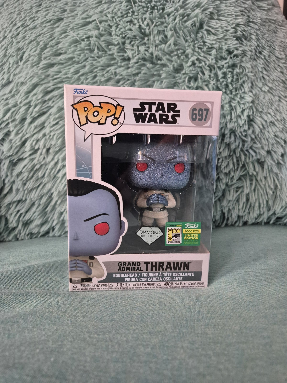 SDCC 2024 Funko Pop! Star Wars Grand Admiral Thrawn DIAMOND LE 3000 + Protector