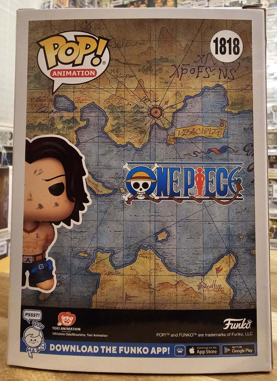 Funko Pop One Piece Portgas D. Ace #1818 Funko Shop Exclusive New Authentic