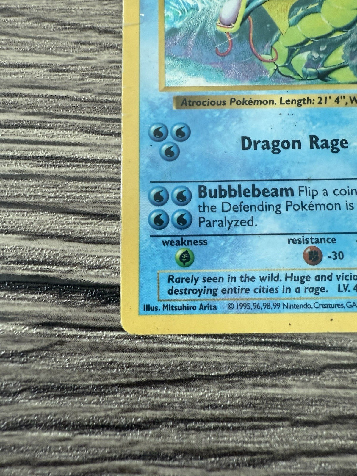 Pokemon Gyarados Holo Rare Base Set Shadowless #006/102