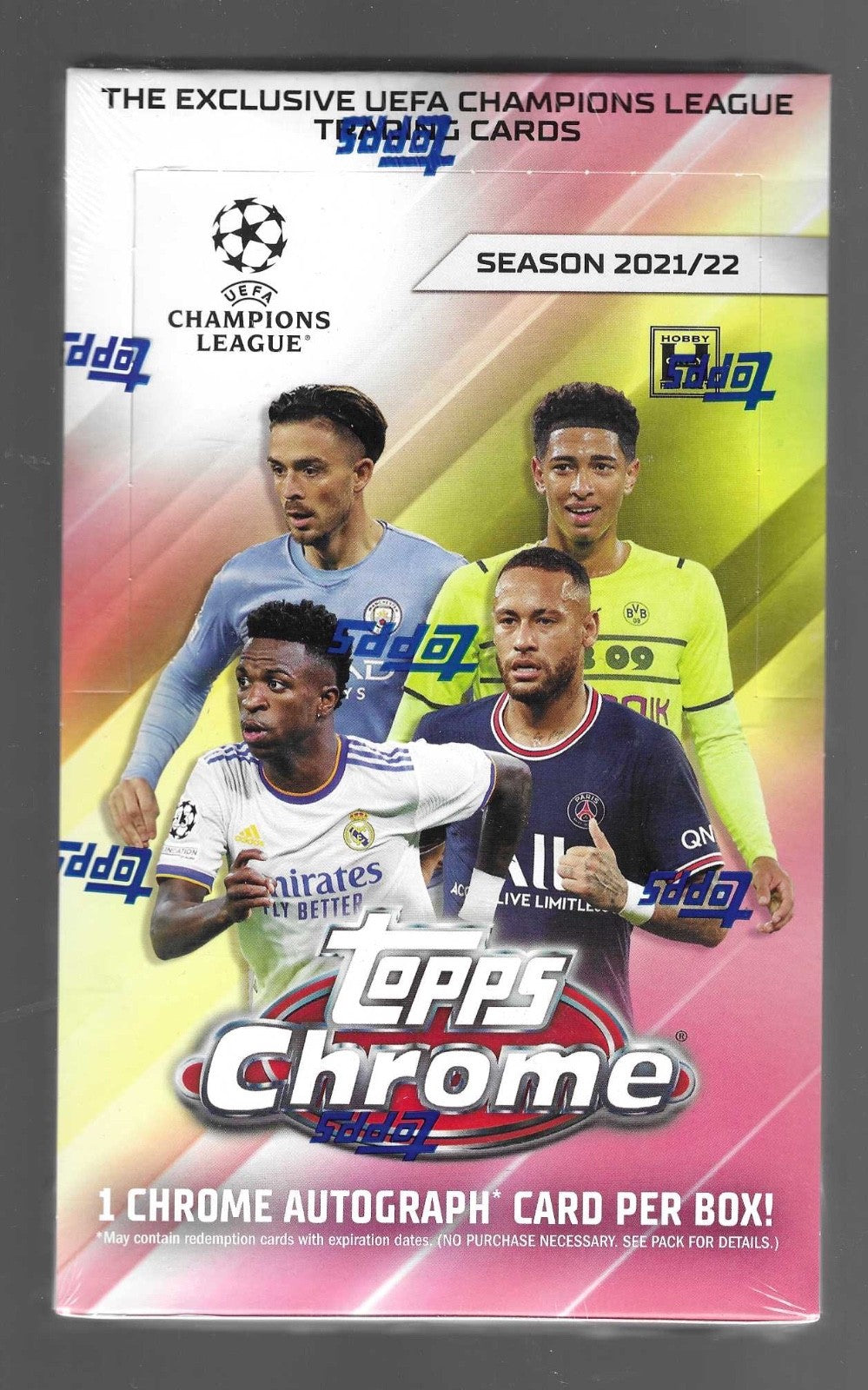 2021-22 TOPPS CHROME UEFA CHAMPIONS LEAGUE SOCCER SEALED HOBBY BOX
