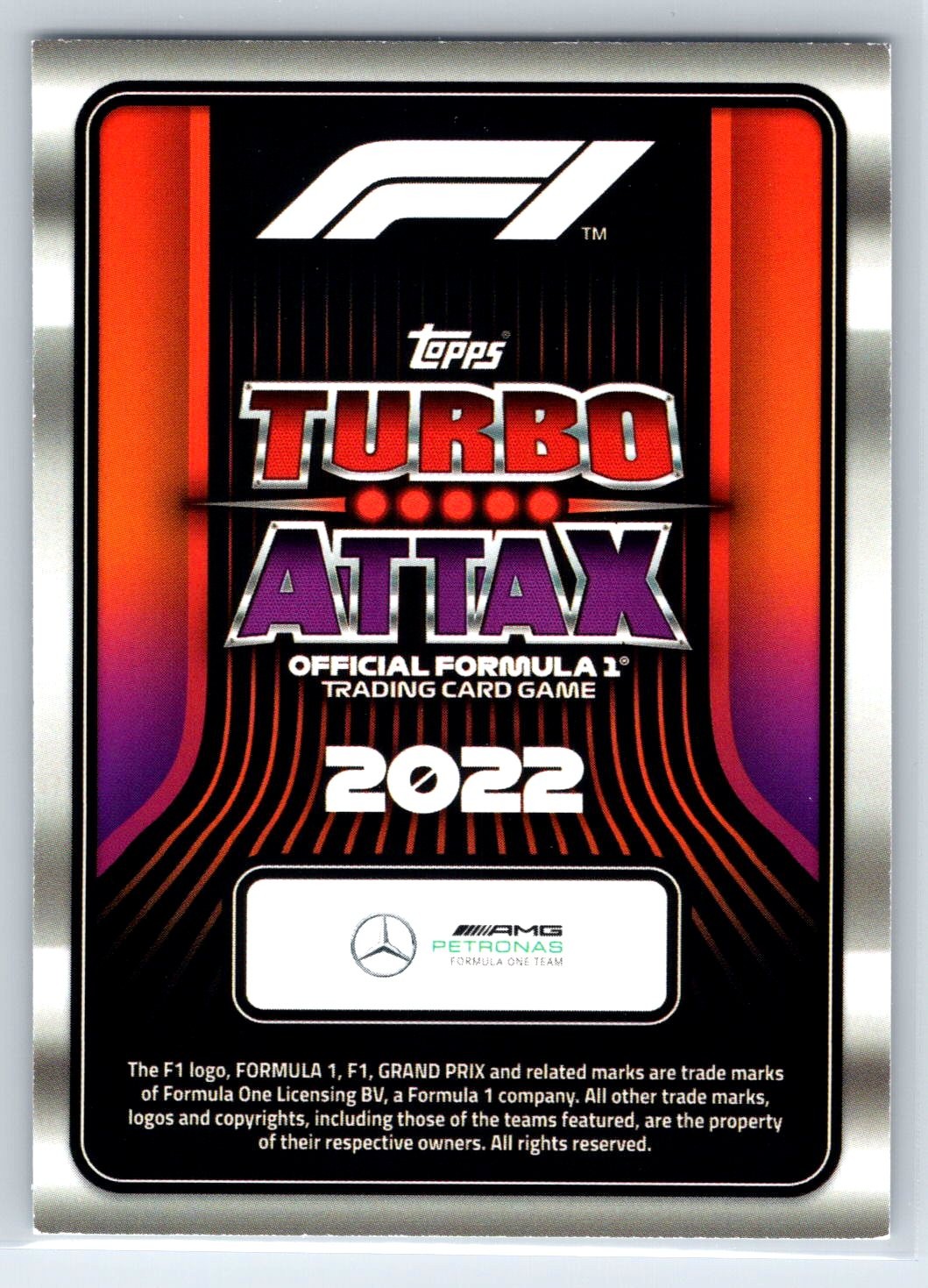 2022 Topps Turbo Attax F1 Lewis Hamilton Superstar Foil #301