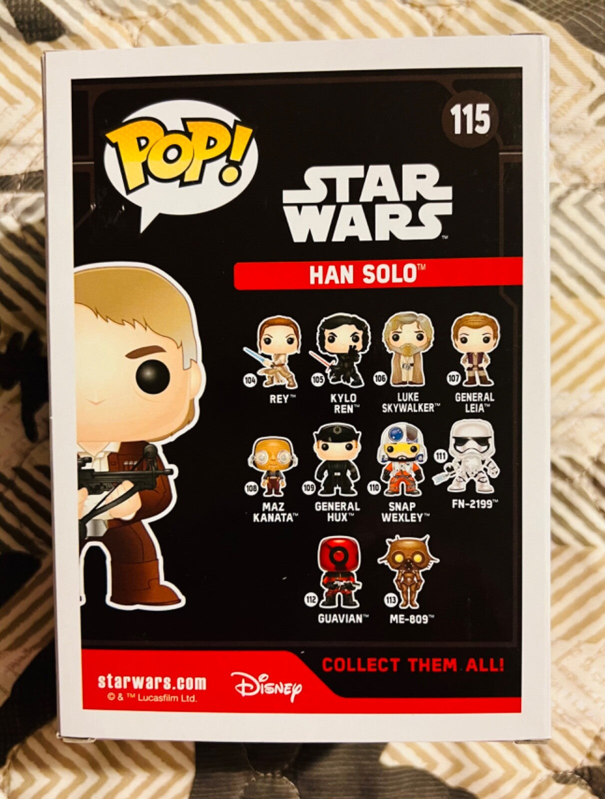 Funko Pop Disney Star Wars Han Solo #115 SDCC 2016 Exclusive Limited Edition