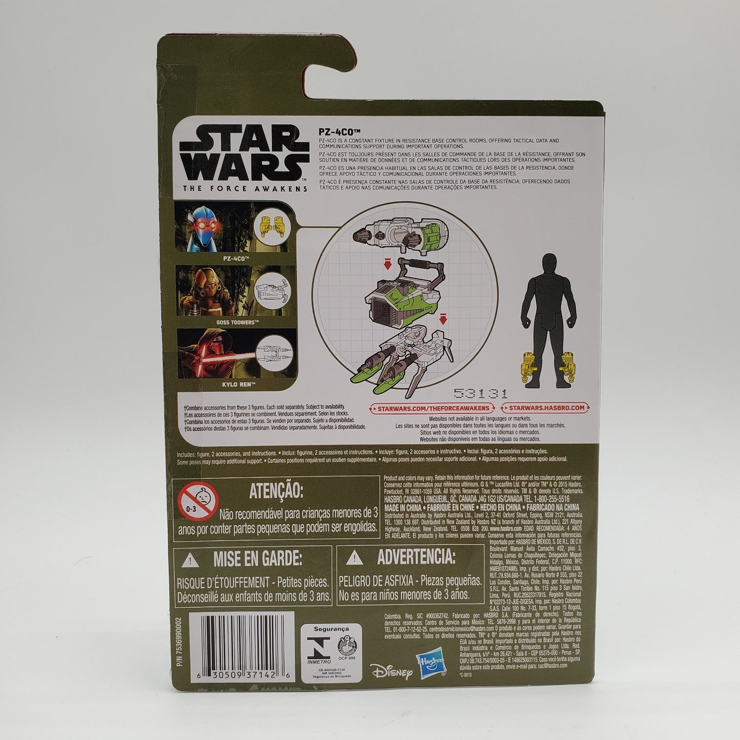 Star Wars TFA PZ-4CO Droid 3.75" Figure 2015 Hasbro Snow Mission NIB SEALED NEW