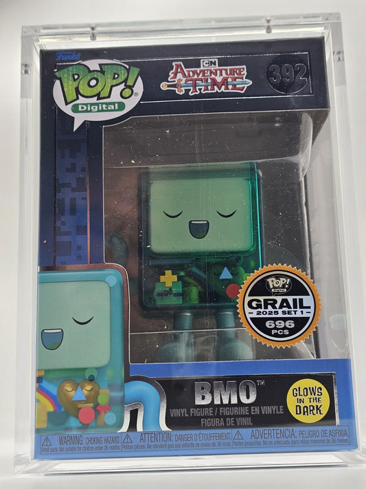 Funko Pop! Digital #392 Adventure Time S2 BMO Grail LE 696 + Pop shield Armor