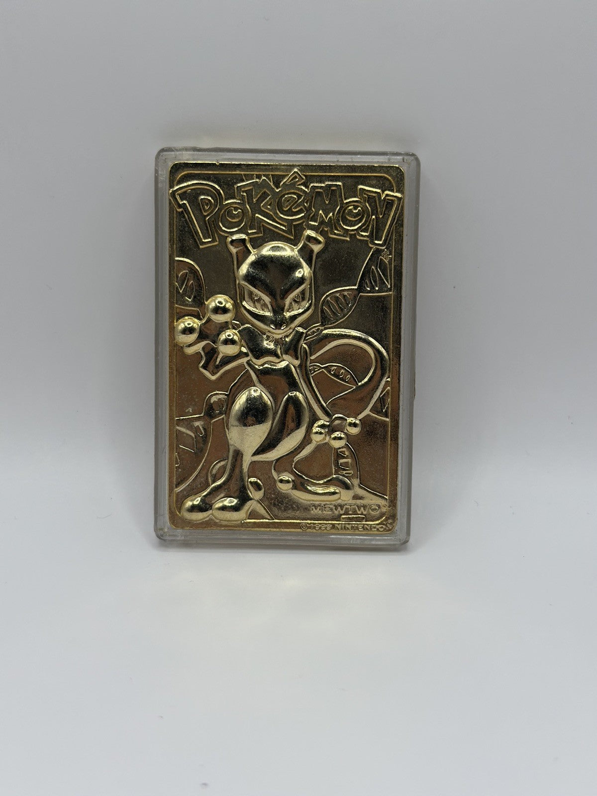 1999 Pokemon 23K Gold Plated Mewtwo Trading Card Burger King Limited Edition