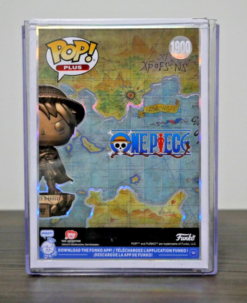 Funko Pop Plus One Piece Monkey D Luffy 1900 Statue Bronze Exclusive Figure