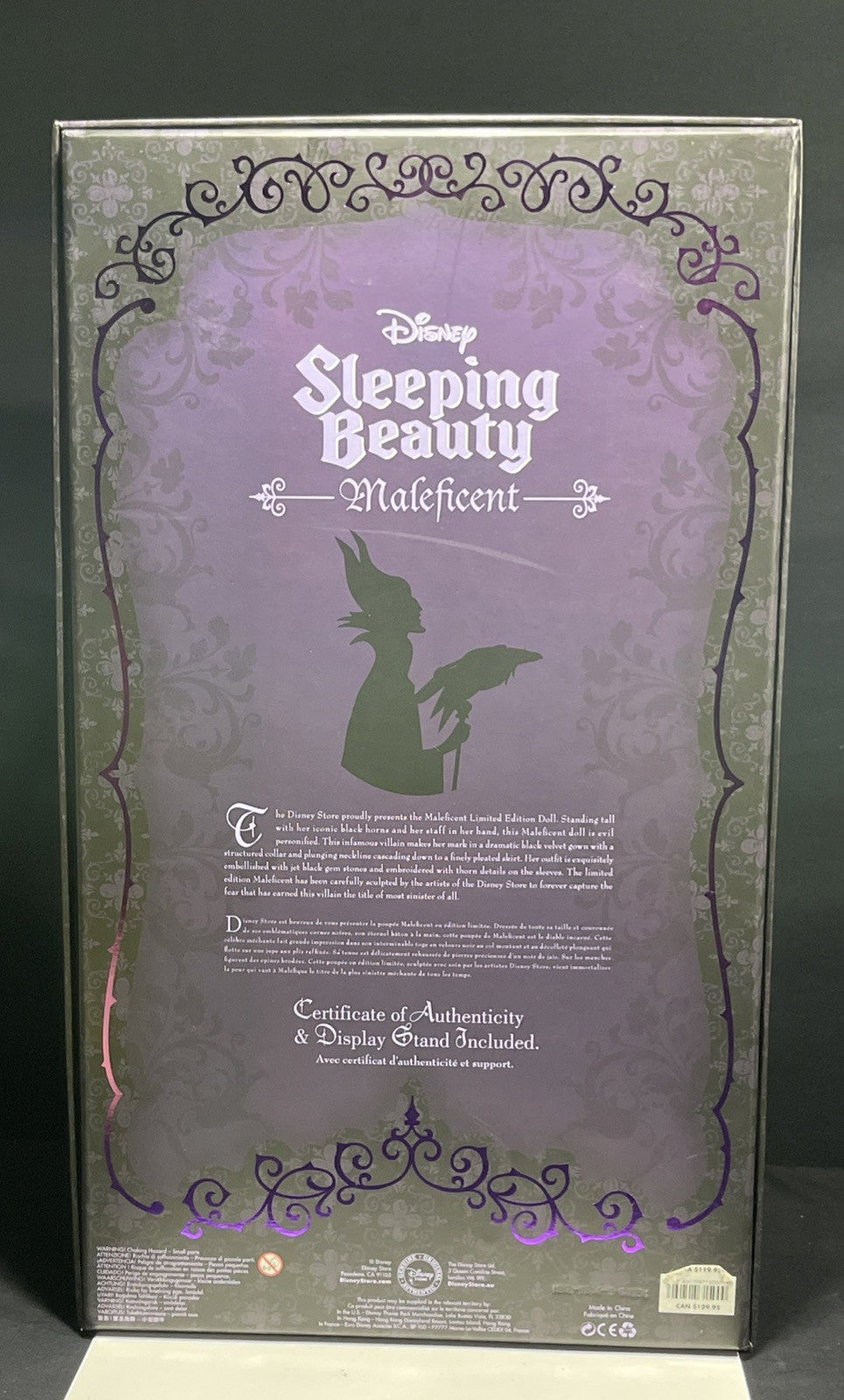 Maleficent, Disney Store Limited Edition, LE Doll 17", Sleeping Beauty 4000