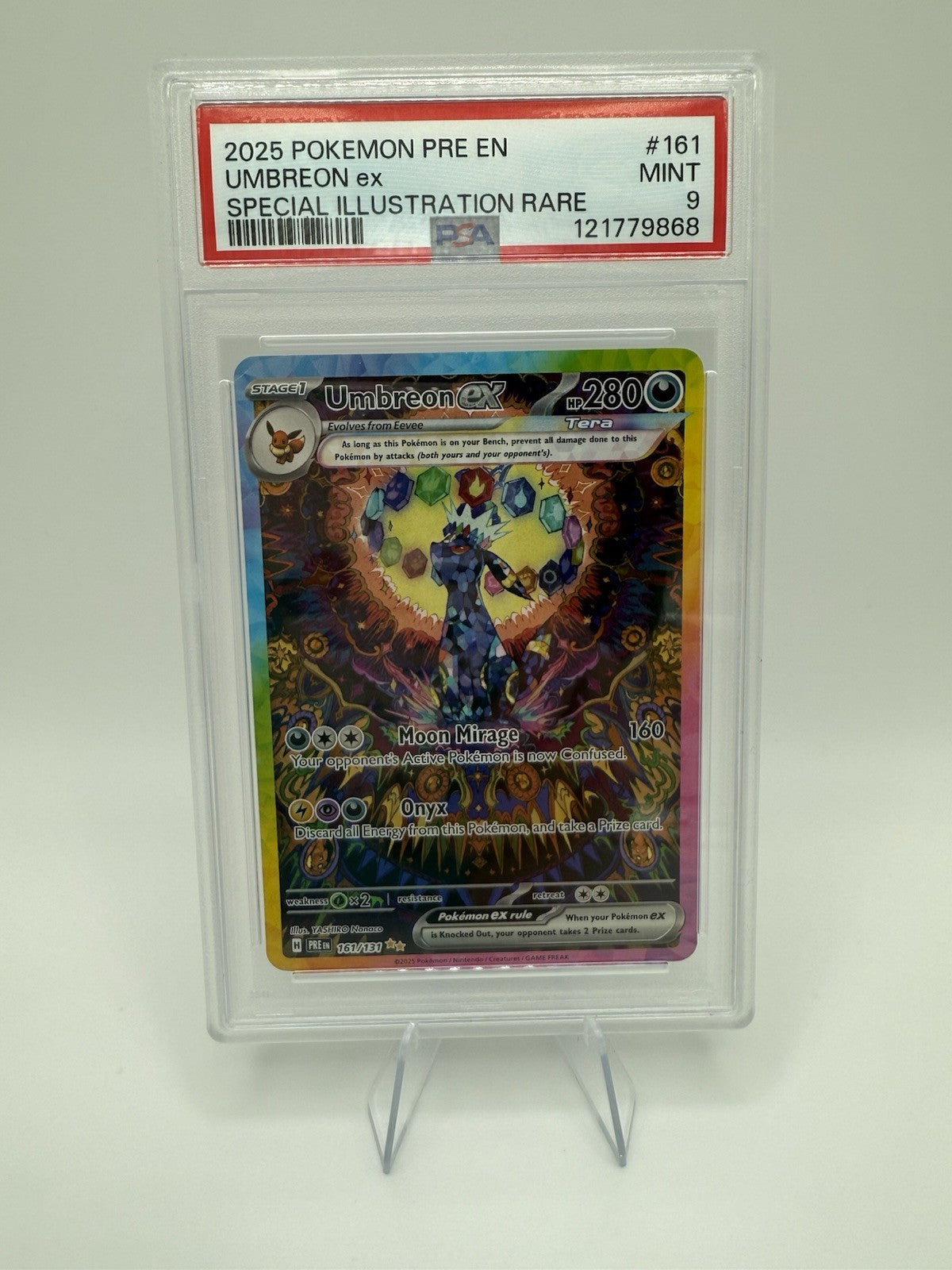 PSA 9 Umbreon ex 161/131 Prismatic Evolutions Special Illustration Rare