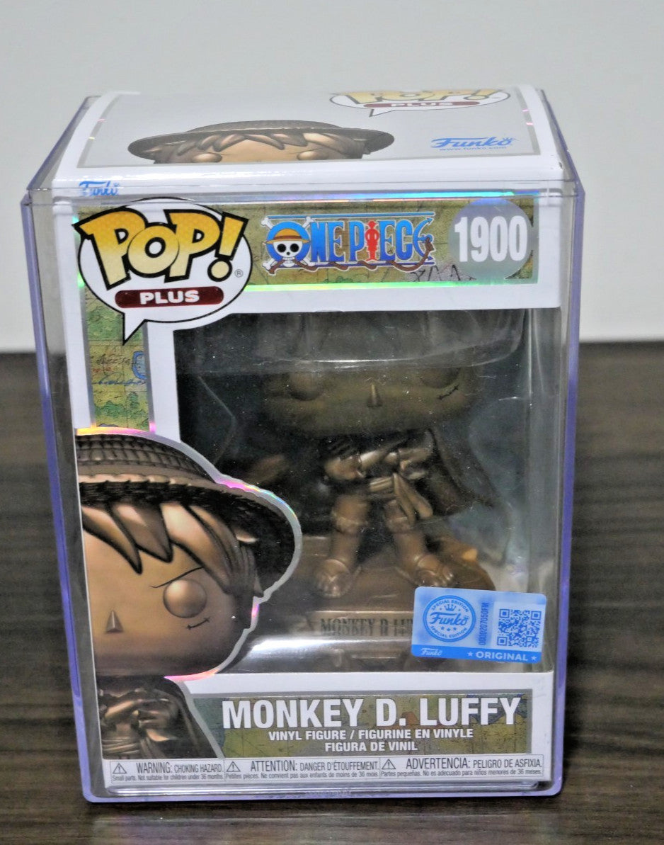 Funko Pop Plus One Piece Monkey D Luffy 1900 Statue Bronze Exclusive Figure