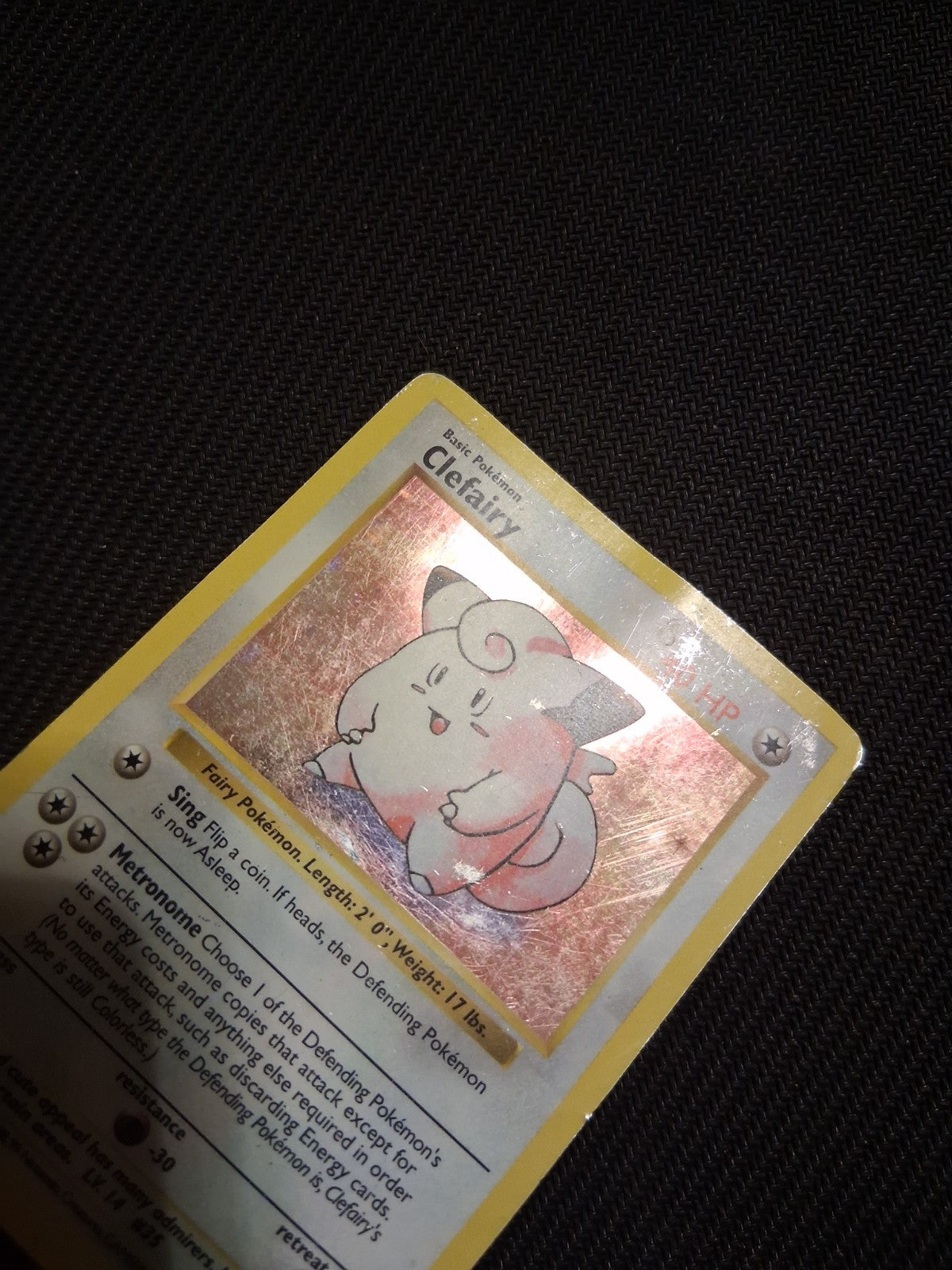 Pokémon TCG Clefairy Base Set 5/102 Holo Shadowless Holo Rare- HP