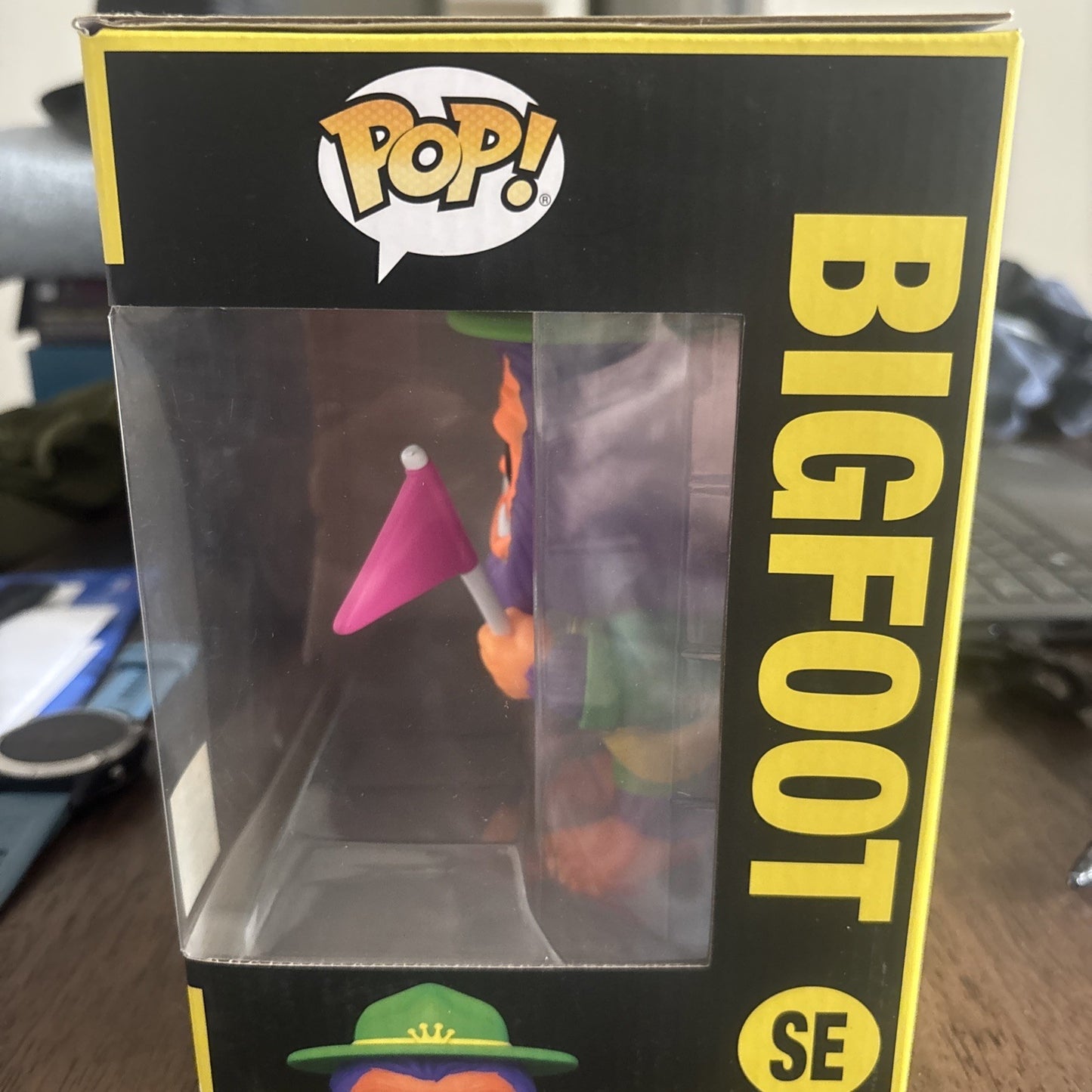 Funko Pop Camp Fundays SDCC 2023 Blacklight Bigfoot 6" LE 850 Orange Face