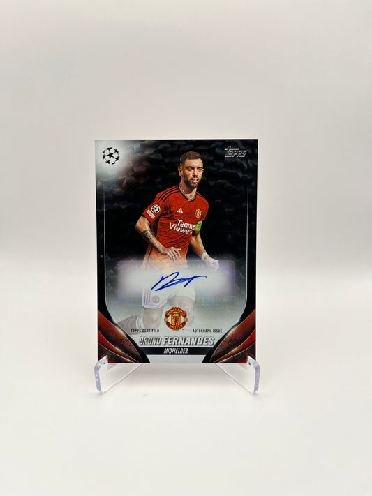 Black Ice Bruno Fernandes Autograph /10 Topps Flagship Card