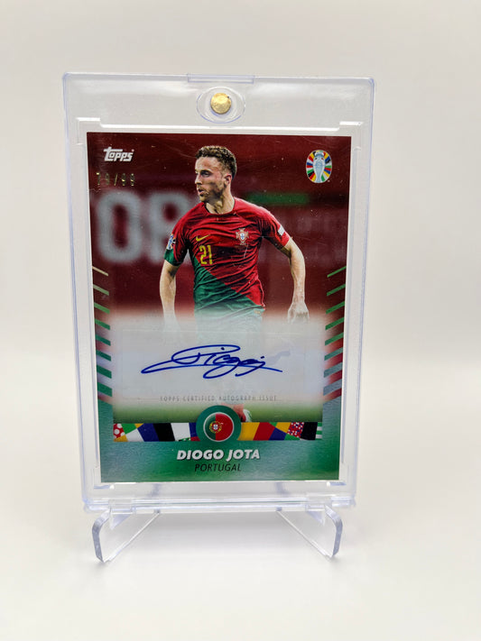 2024 Topps Euro Diogo Jota Auto 79/99 Portugal Football Card