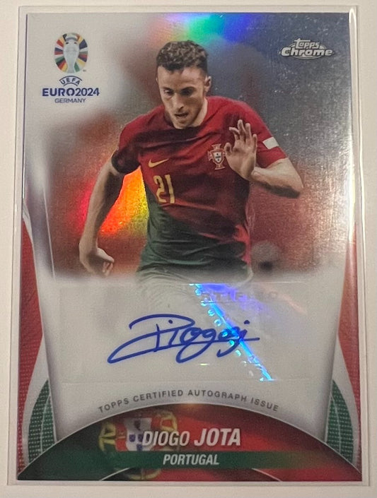 2024 Topps Chrome UEFA EURO 2024 - Diogo Jota - Refractor Auto #CA-DJ - Portugal
