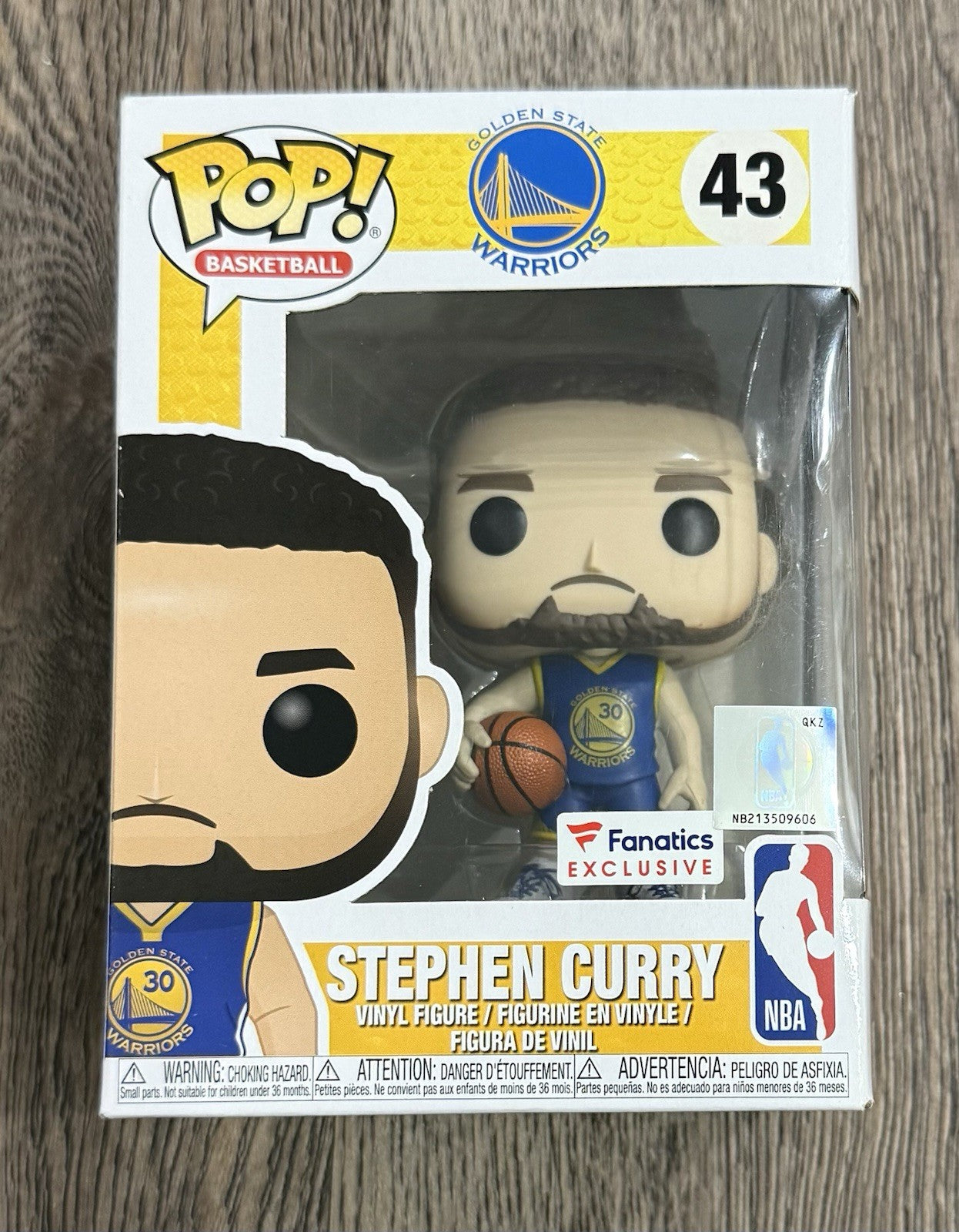 Funko Pop! NBA Golden State Warriors: Stephen Curry #34 Fanatics BOX DAMAGE