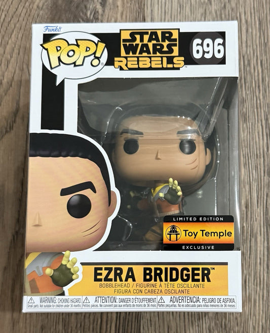 Funko Pop! Star Wars Rebels Ezra Bridger #696 Toy Temple Exclusive w/ Protector