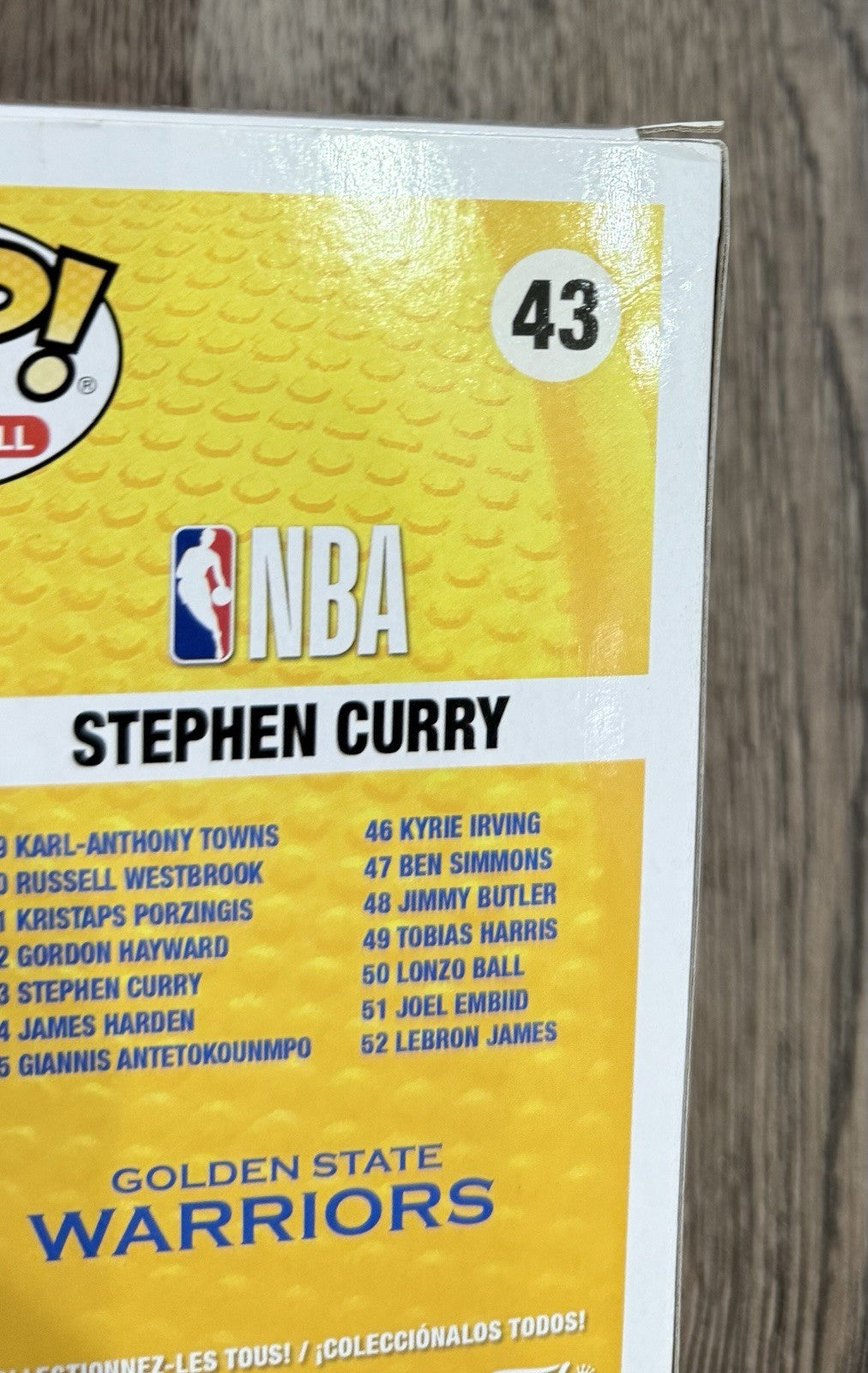 Funko Pop! NBA Golden State Warriors: Stephen Curry #34 Fanatics BOX DAMAGE