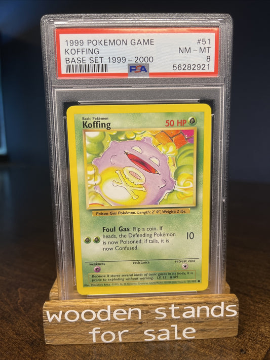 PSA 8 NM-MT Koffing 51/102 4th Print Base Set Pokemon Trading Card
