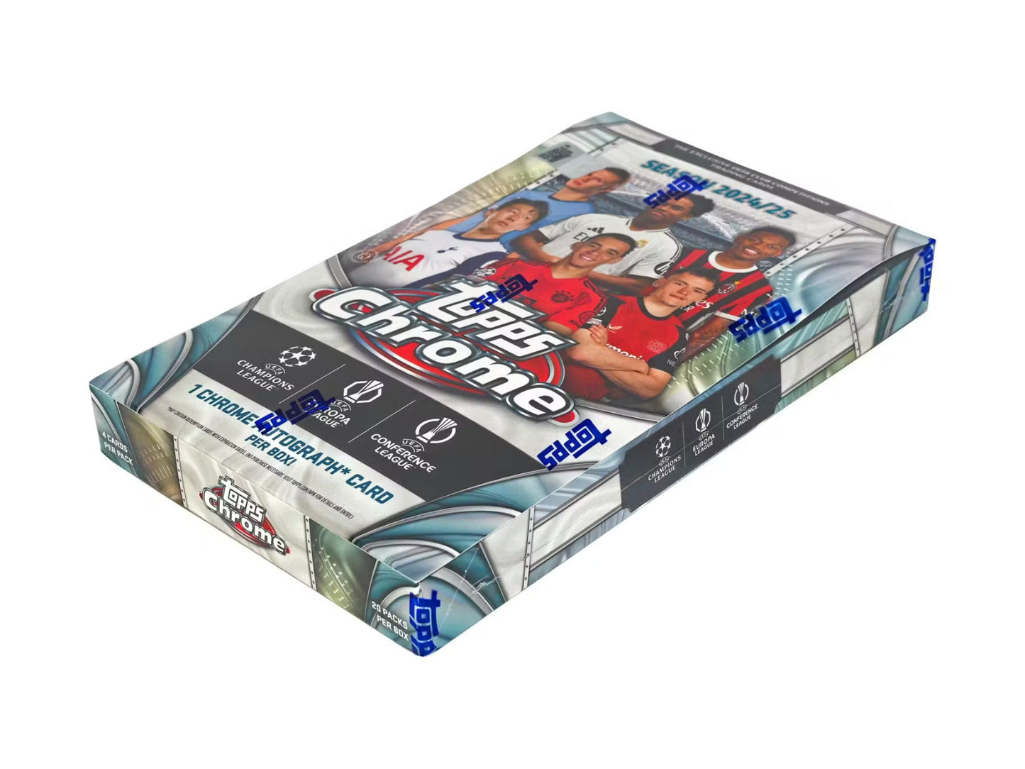 2024/25 Topps Chrome UEFA Club Competitions Soccer Factory Sealed Hobby Box