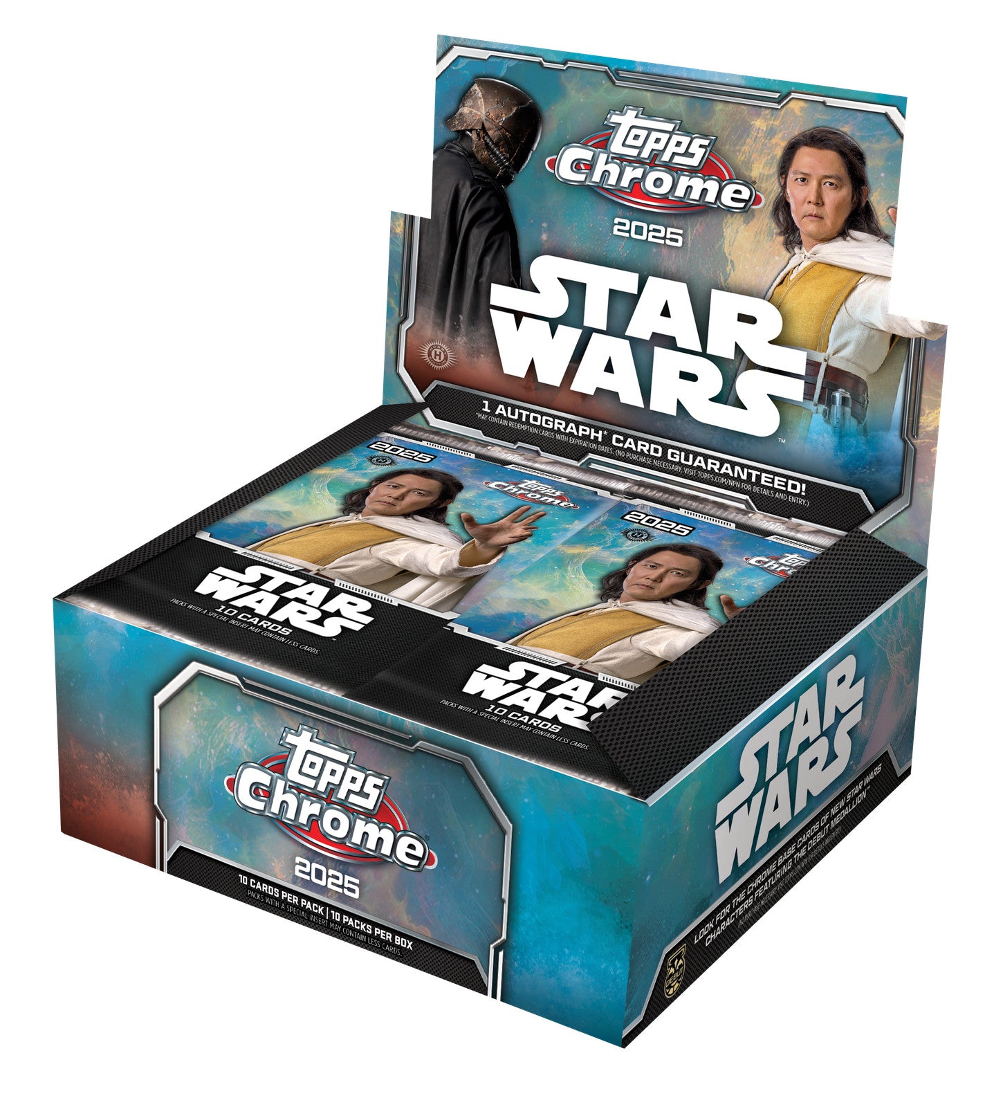 2025 TOPPS CHROME STAR WARS HOBBY BOX (1 AUTO/100 Cards) Brand New Sealed QTY