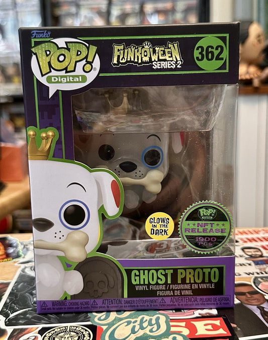 Funko Pop! Digital #362 Funkoween Ghost Proto Legendary LE 1,900 + Protector
