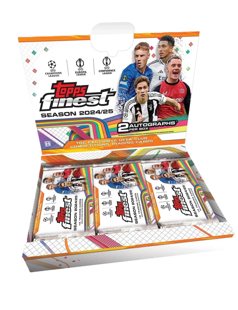 2024-25 Topps Finest UEFA Club Competitions Soccer Hobby Box Factory Sealed