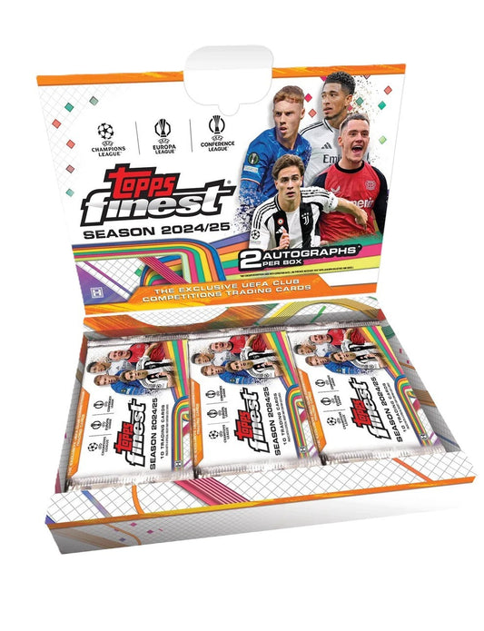 2024-25 Topps Finest UEFA Club Competitions Soccer Hobby Box Factory Sealed