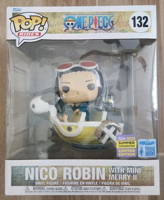 Funko Pop! Rides Deluxe One Piece Nico Robin with Mini Merry II Shared SDCC 2025