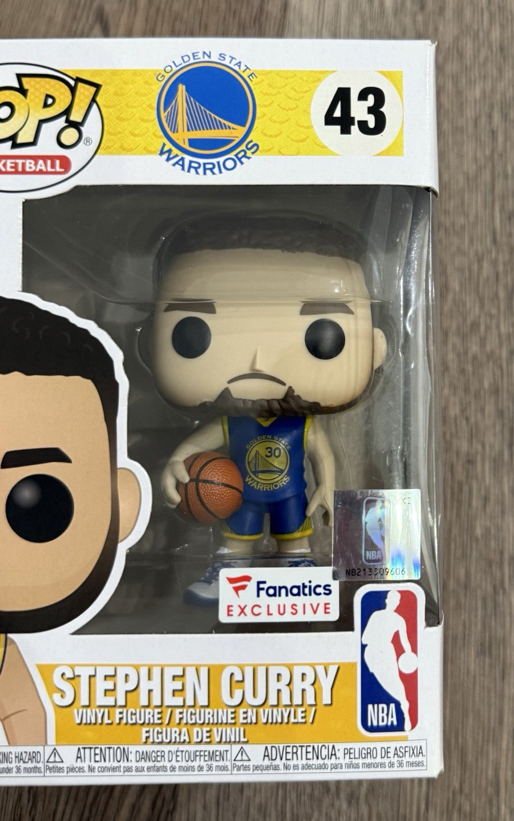 Funko Pop! NBA Golden State Warriors: Stephen Curry #34 Fanatics BOX DAMAGE