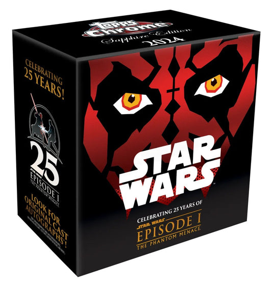 2024 TOPPS CHROME STAR WARS SAPPHIRE EDITION HOBBY BOX (4 Parallels) Brand New