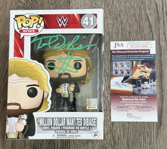 Funko Pop! WWE Million Dollar Man Ted DiBiase #41 Signed JSA COA w/ Protector