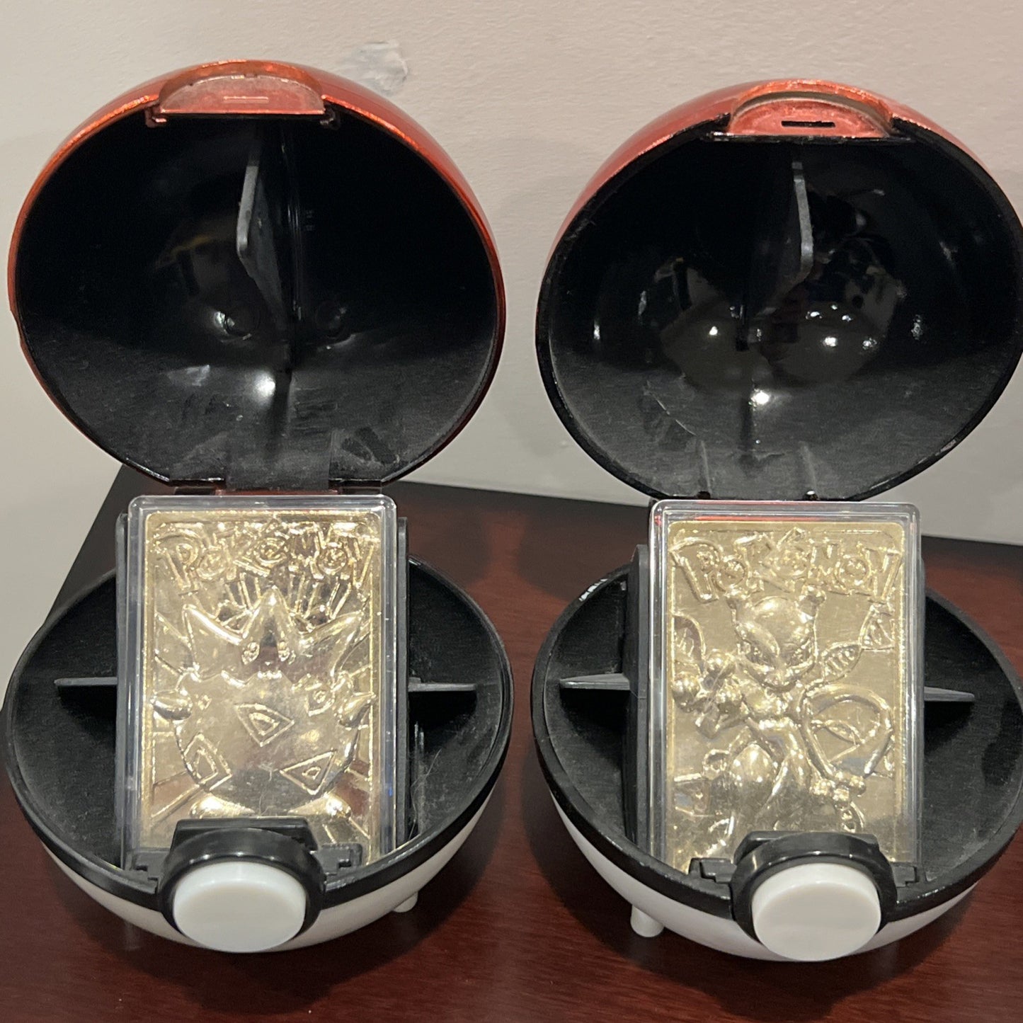 Pokemon 23k Burger King Gold Plated Trading Card Set with poke balls Lot Of 6