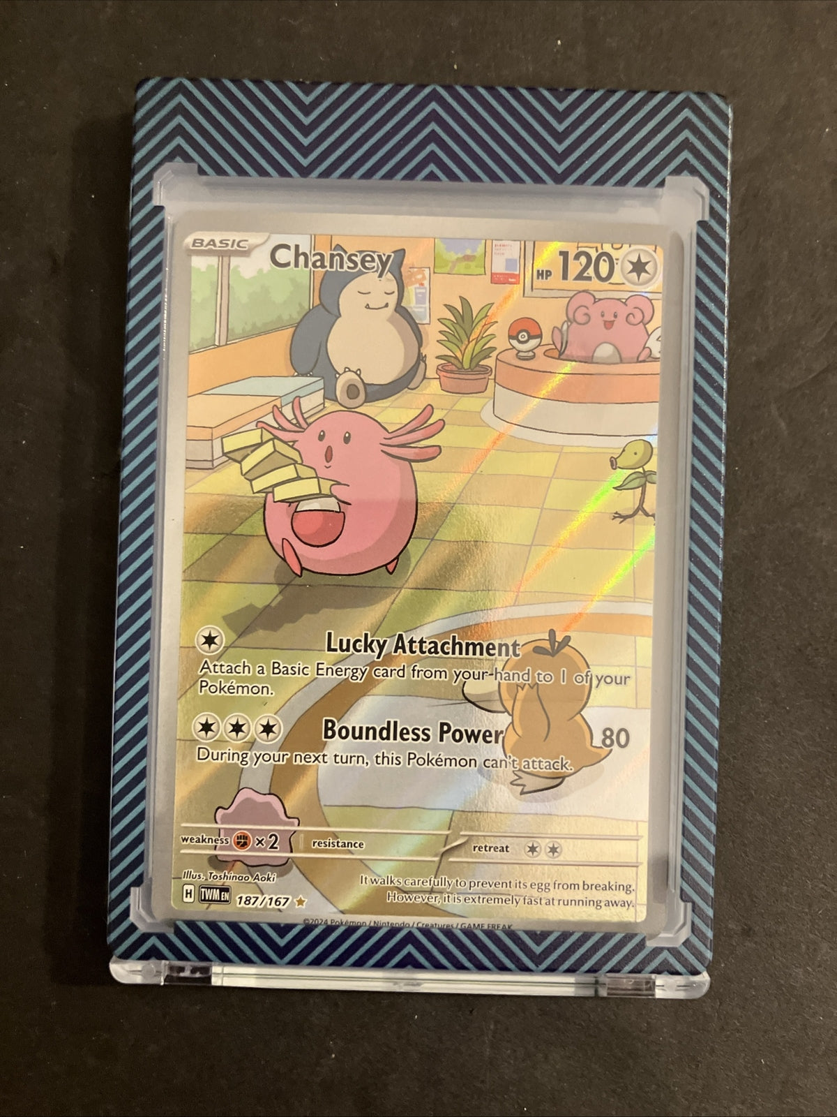 Pokemon Twilight Masquerade Chansey Illustration Rare Holo 187/167 Pack Fresh NM