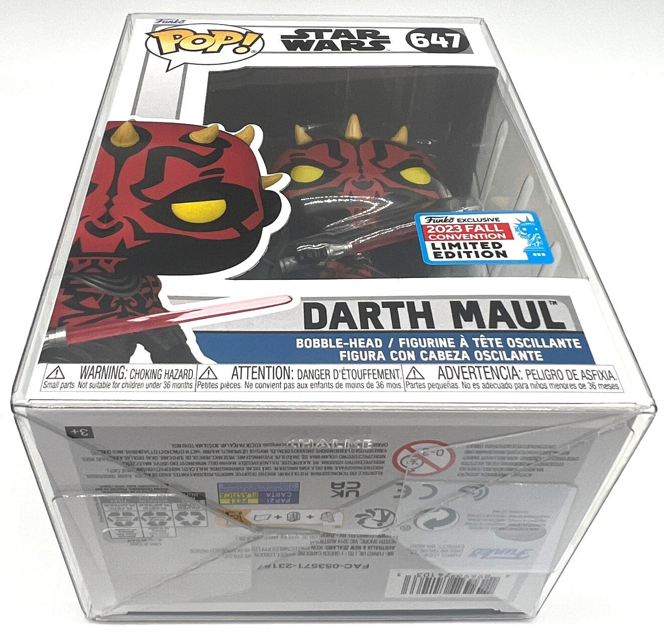 Funko Pop! Star Wars Dark Maul #647 NYCC 2023 Limited Edition with Protector