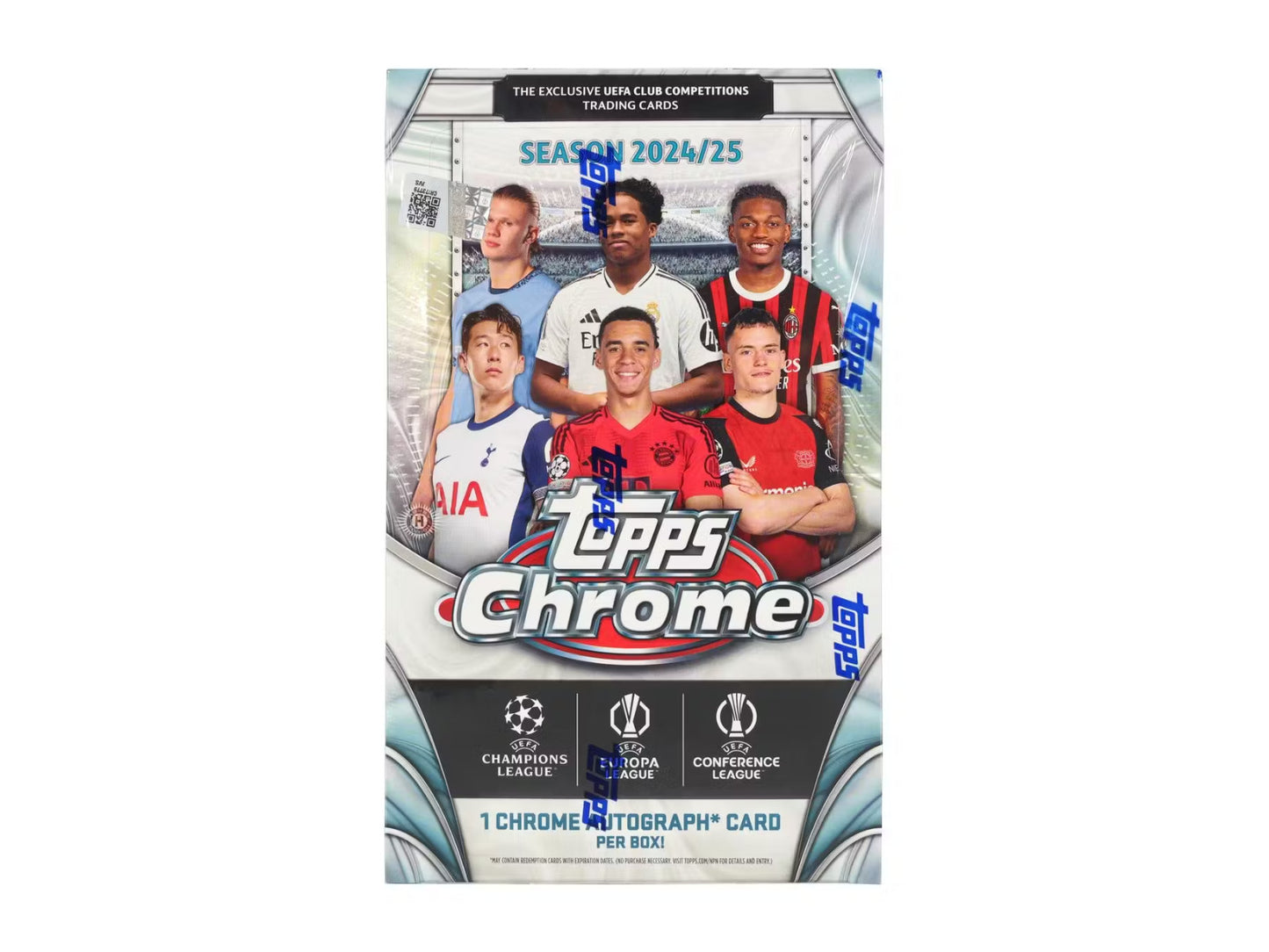 2024/25 Topps Chrome UEFA Club Competitions Soccer Factory Sealed Hobby Box